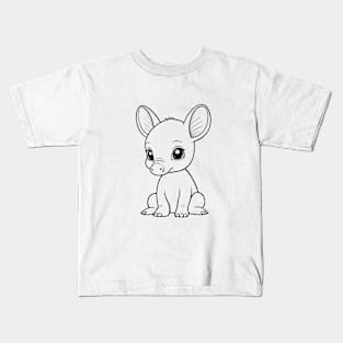 Cute Baby Aardvark Animal Outline Kids T-Shirt